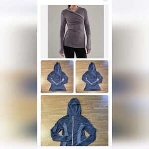 Lululemon Hoodie Womens Size 4 Gray Run for Your Life Cross Train Pullover